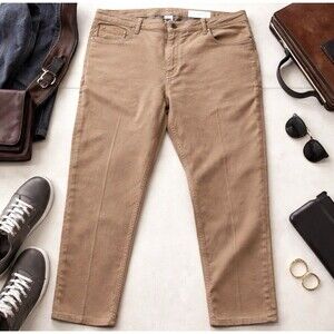 The Perfect Jean NYC Slim Thick Fit Denkhaki Tan Brown Men's Jeans Stretch 40x30